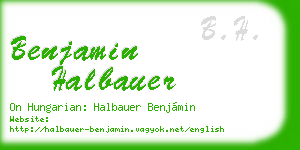 benjamin halbauer business card